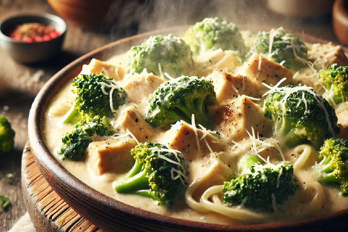 Slow Cooker Chicken and Broccoli Alfredo