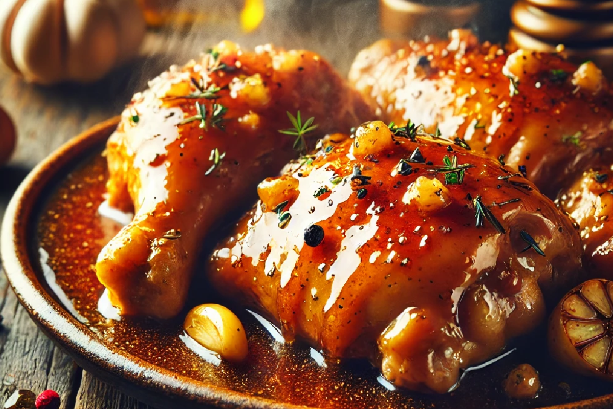 Slow Cooker Honey Garlic Chicken Thighs