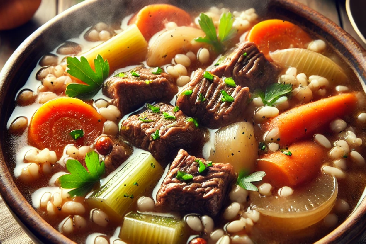 Slow Cooker Beef and Barley Soup