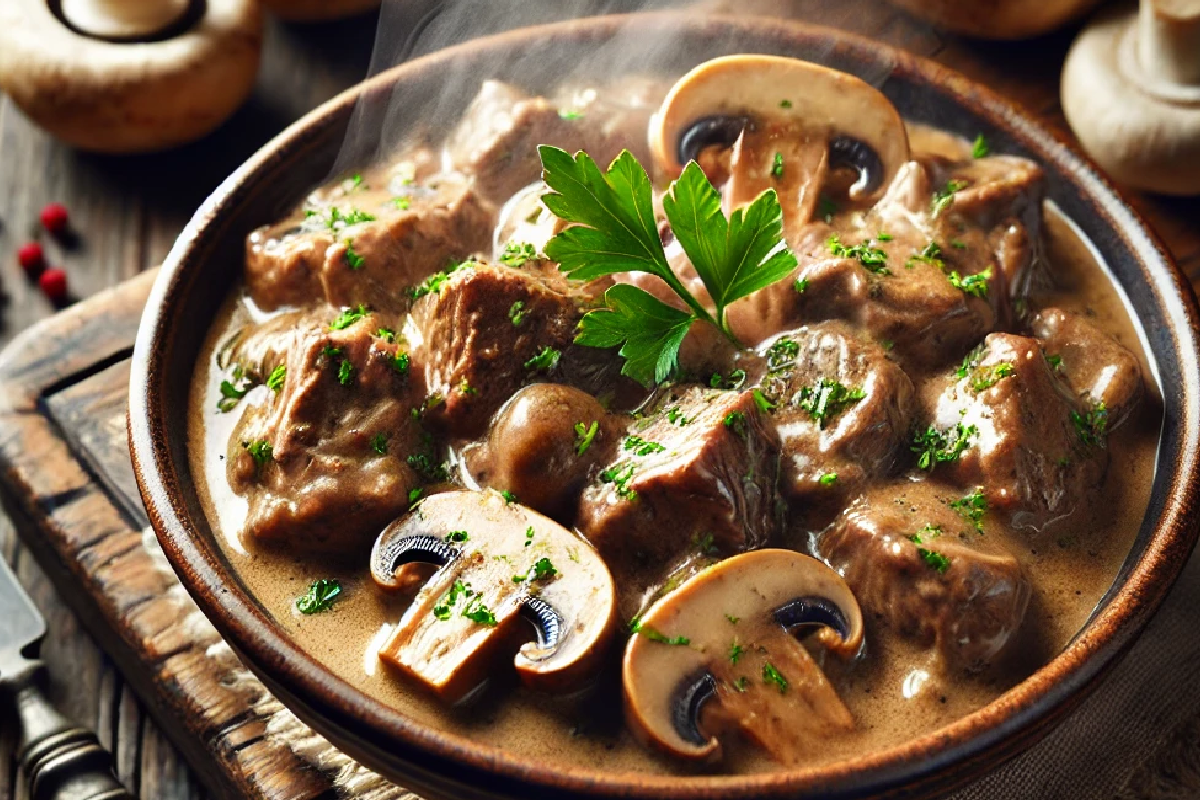 Slow Cooker Beef Stroganoff