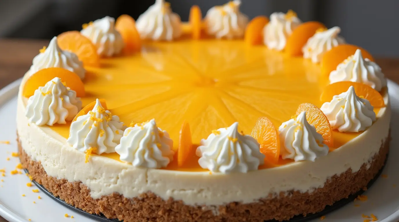 No Bake Orange Creamsicle Cheesecake